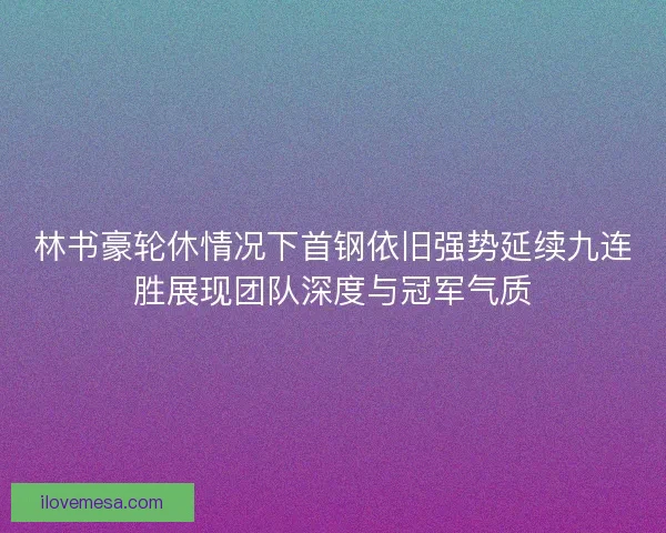 林书豪轮休情况下首钢依旧强势延续九连胜展现团队深度与冠军气质